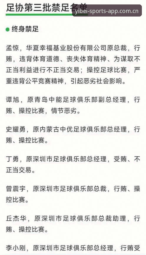 中国足协第三批禁足名单深度解读：行业整顿完整指南